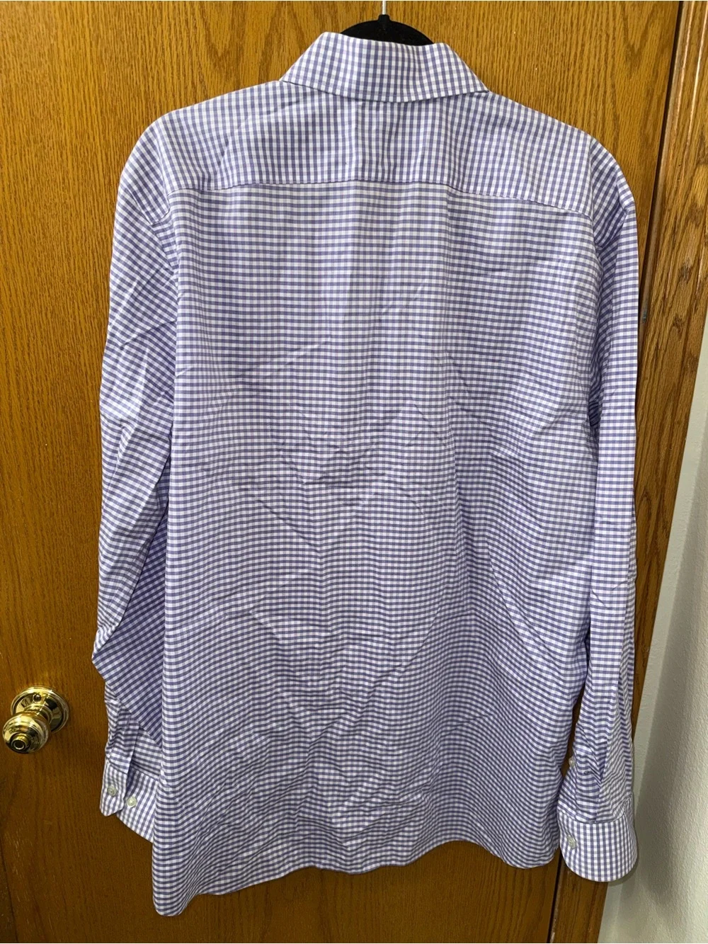 Banana Republic Grant Fit Men's Lilac Gingham Button-Down Shirt Size XL